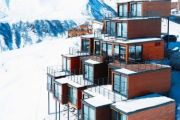 Shipping container ski resort is surprisingly spacious inside