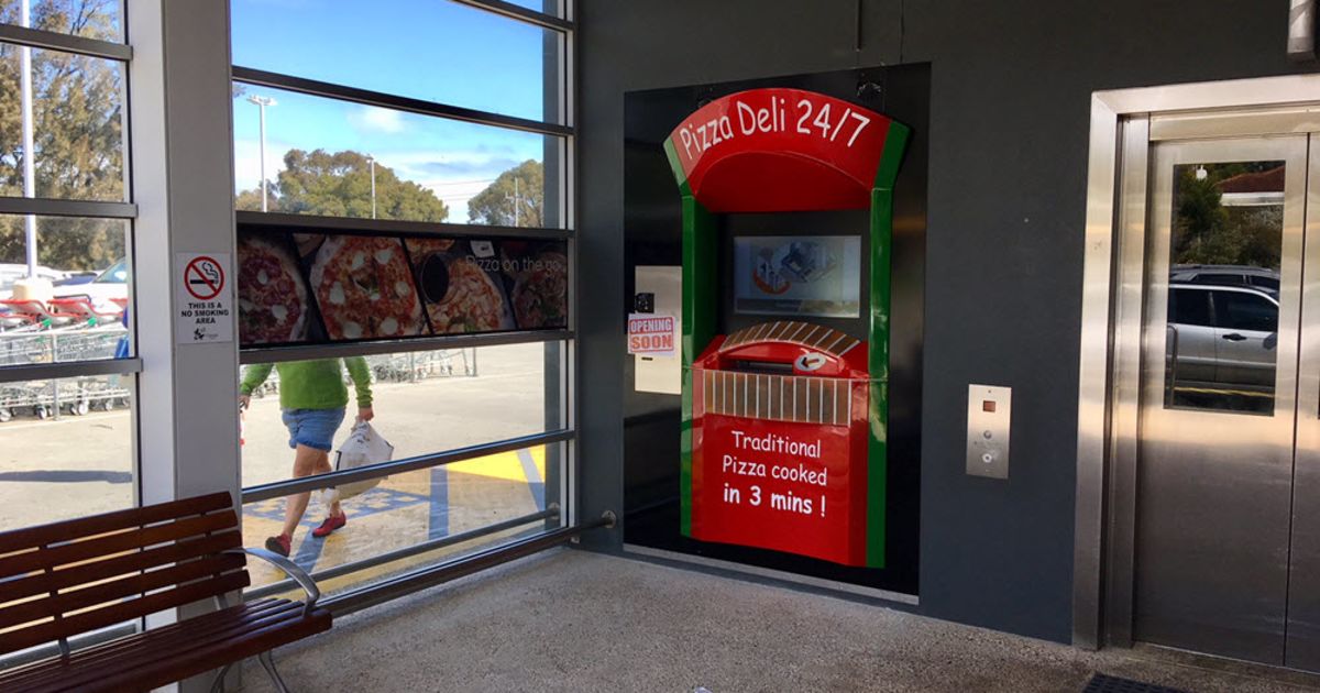 Perth S First Pizza Vending Machine Opens Where Atm Used To Be