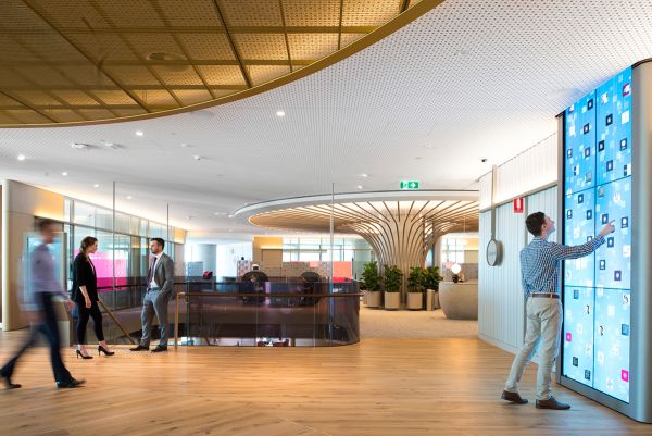 PwC installs a giant digital waterfall in its Barangaroo offices