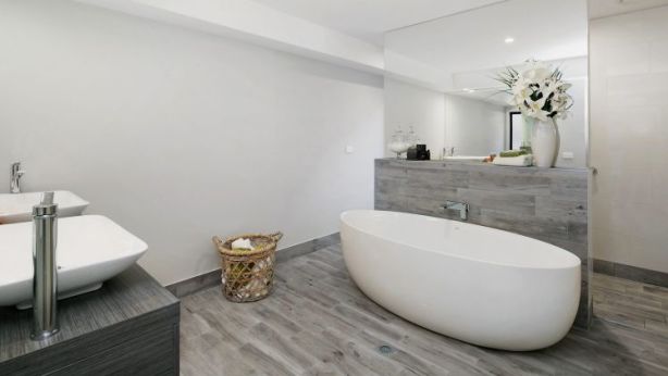 The bathroom at 5 Steep Street, Harrison. Photo: Supplied