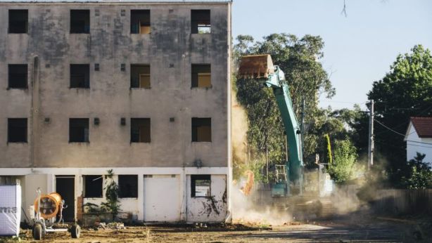 Demolition of the Dickson Towers began earlier this year. Photo: Rohan Thomson