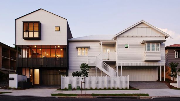 Habitat On Terrace, by Refresh Studio, moved a character Queenslander sideways to share a site with four new townhouses. Photo: Roger D'Souza