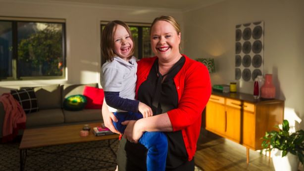 Alex Smith, with daughter Adelaide Smith, 6, called on Sold on Styling to prep her Woden Valley home for sale. Photo: Dion Georgopoulos