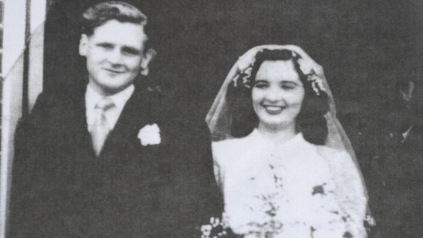 Noel and Phyllis Haverfield, the original owners of 17 Woodward Street, on their wedding day in 1947. Photo: Supplied.