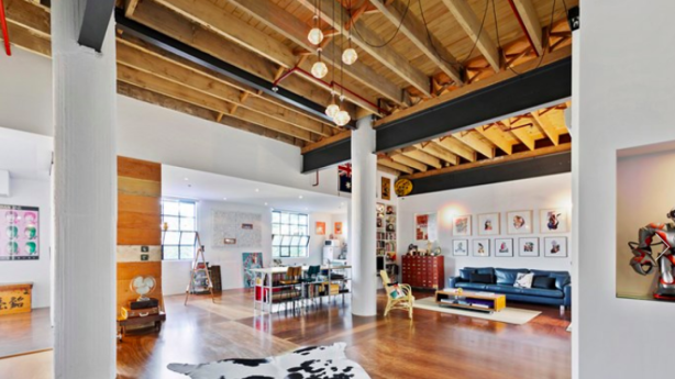 a spacious warehouse apartment at 46/183 Kerr Street, Fitzroy, was sold before auction for $3,575,000.