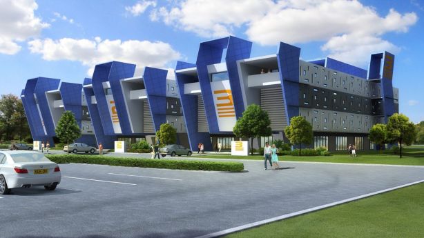 An artist impressions in 2014 of a student accommodation block at a proposed multi-million dollar plan by The Academy of Interactive Entertainment to transform the old Watson high school site into a education precinct. Photo: supplied