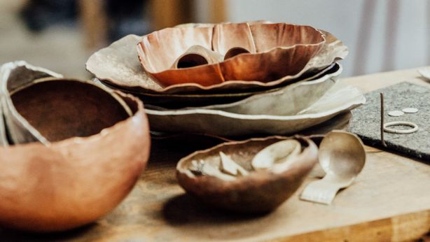 Alison's studio is filled with prototypes. Photo: Andy Mullins