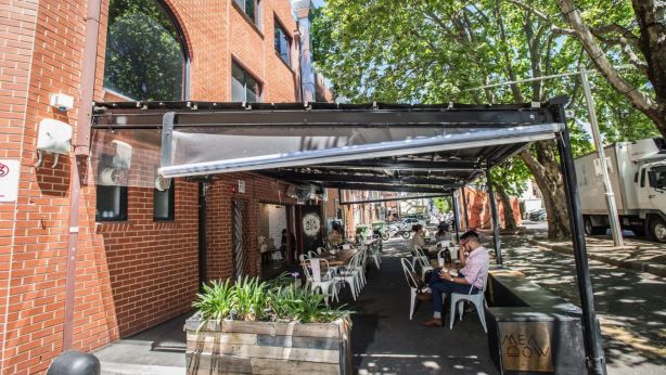 Cafe Meadow has opened in Odger's Lane – the laneway of the Melbourne building. Photo: Karleen Minney