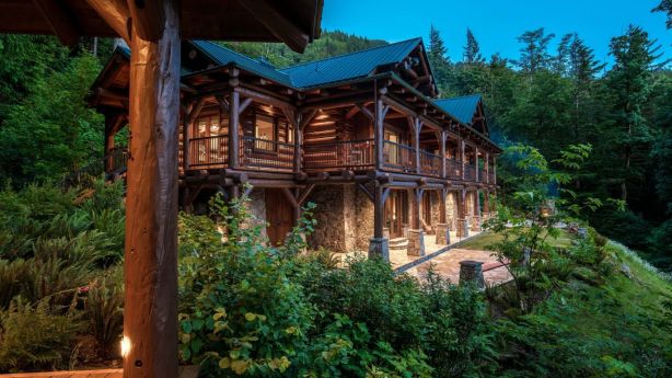The estate is located on a remote stretch of coastline in Bute Inlet. Photo: Supplied