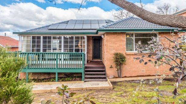 The three-bedroom home sits on a 694-square metre block.