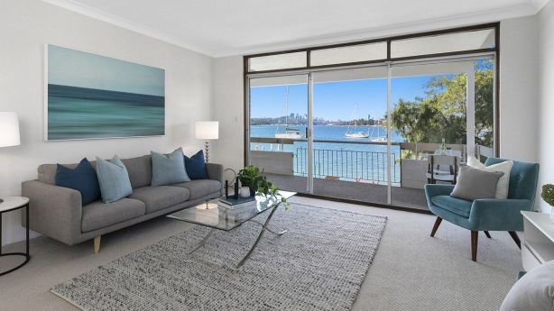 An apartment with water views at 12/106 St Georges Crescent, Drummoyne, sold shortly after passing in at auction.