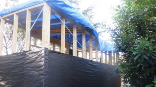 Bianca Balducci's partner started building the tiny house in April 2017. Photo: Stuff.co.nz/Bianca Balducci