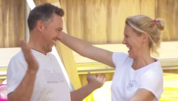 Kerrie and Spence are feeling pretty chuffed this week and they've every right to be. Photo: Channel Nine
