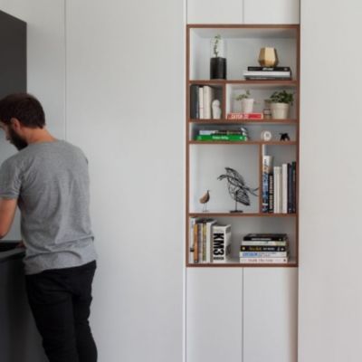 Clever cabinetry makes tiny apartment work