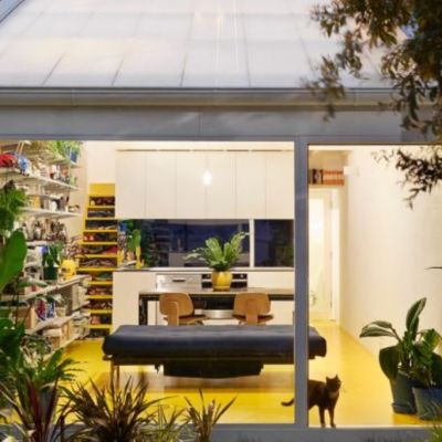 Architect's experimental home and workspace has a very unexpected colour scheme