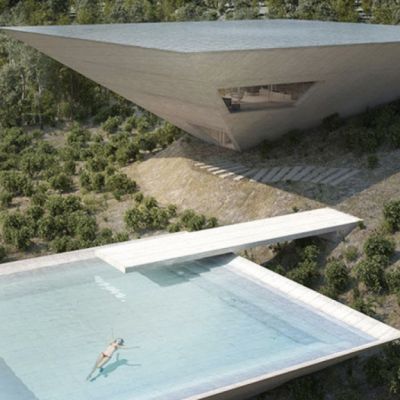 Design unveiled for inverted pyramid house