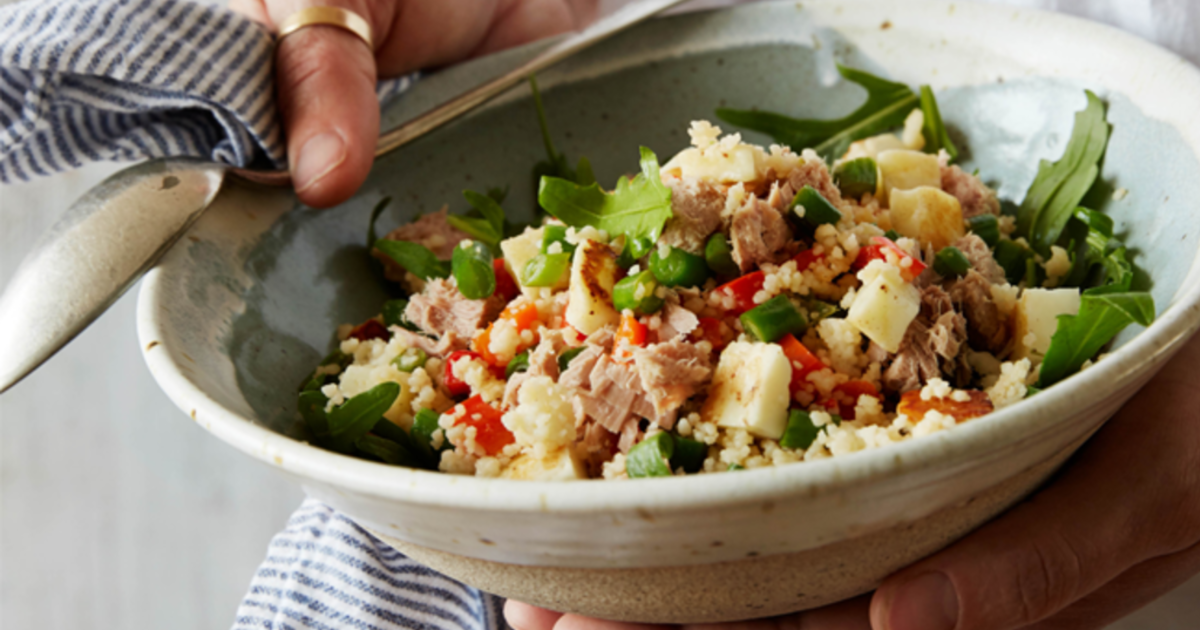 Recipe: Couscous salad with haloumi and tuna