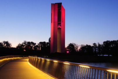 Canberra lights up landmark buildings for breast cancer awareness month