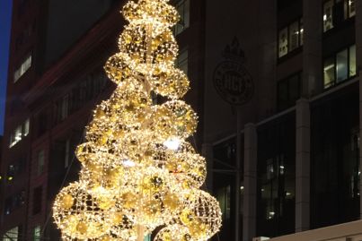 Christmas pops up in light rail construction zone