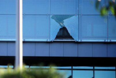 Another window pane cracks off ASIO headquarters