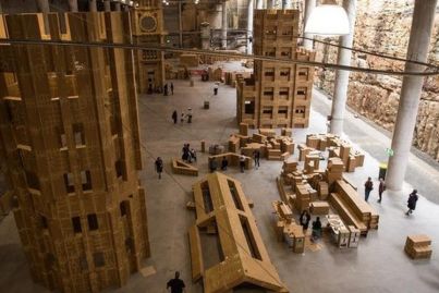 'Ephemeral City': cardboard metropolis being built in Barangaroo, Sydney
