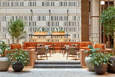 T&G building's popular brick atrium designed to feel like a relaxed outdoor space