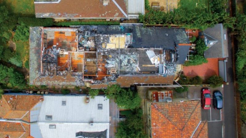 House gutted by lightning sells for millions