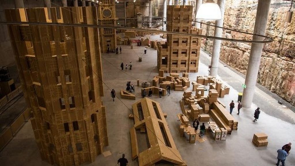 'Ephemeral City': cardboard metropolis being built in Barangaroo, Sydney