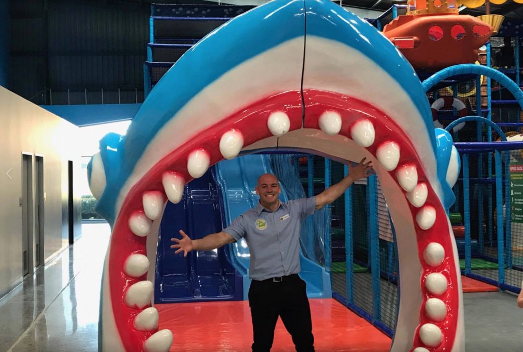 Former NRL player taps into his softer side in retirement by opening first Croc's Playcentre in NSW