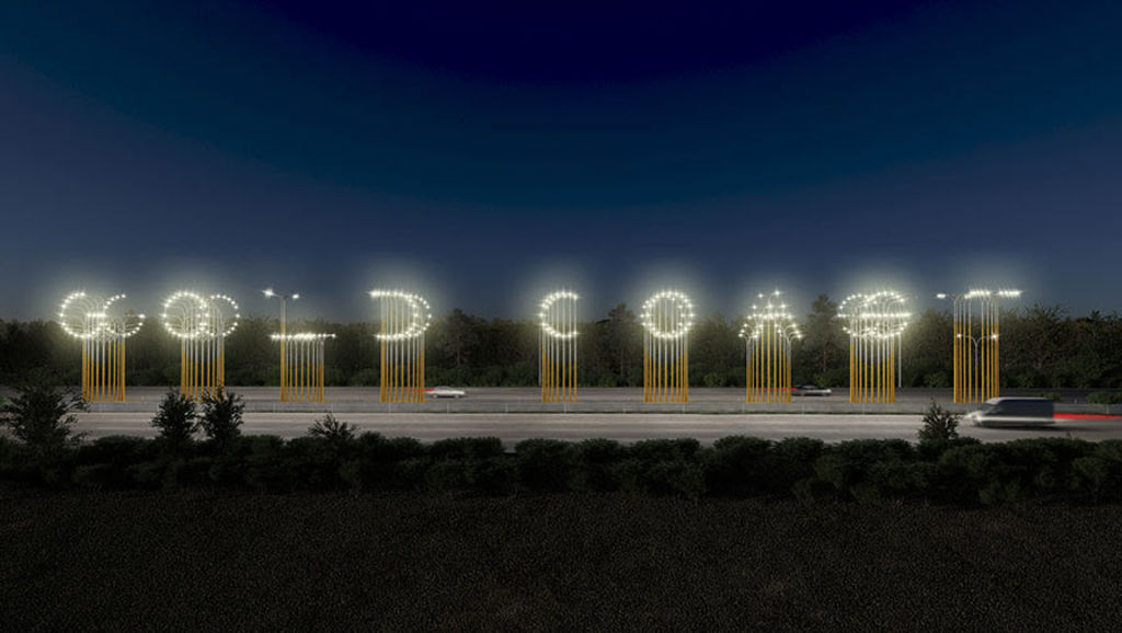 Gold Coast gateway sign made from street lights set to be switched on