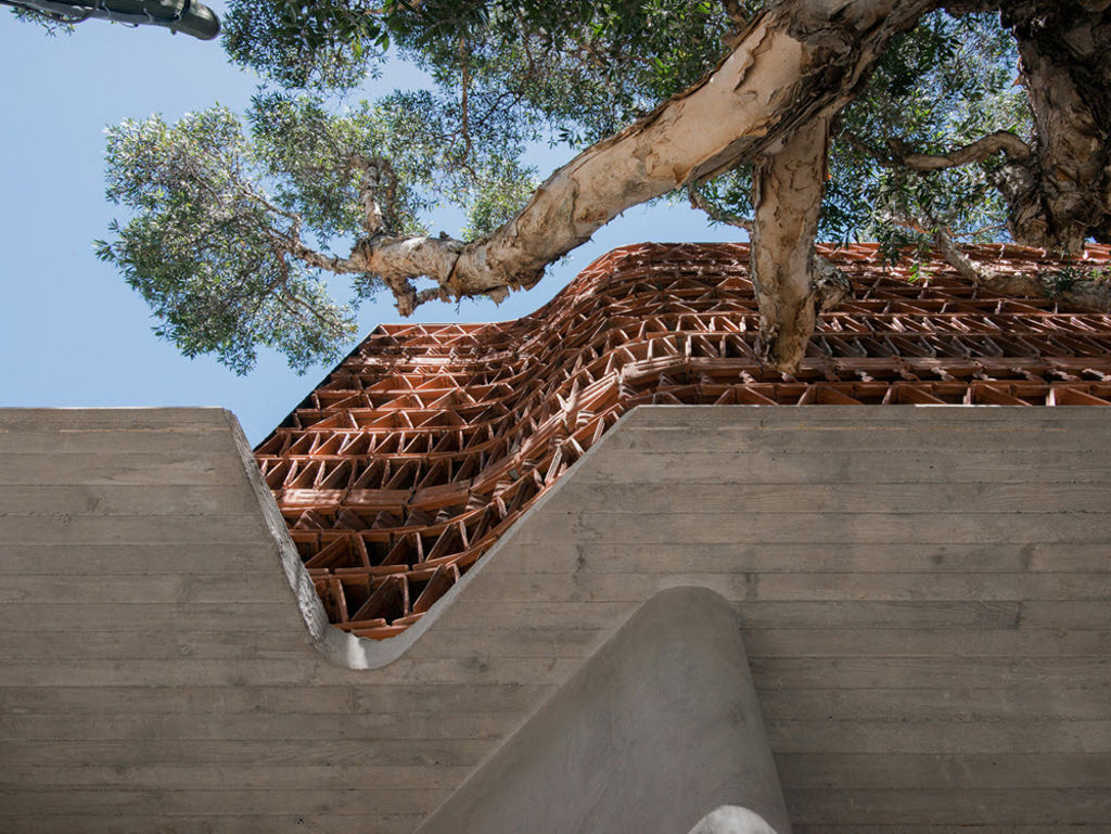 Architecture firm Luigi Rosselli's new Surry Hills office has an ingenious use for terracotta roof tiles