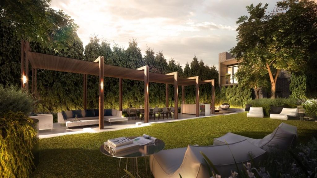 United Richmond in Melbourne features barbecues, an outdoor kitchen, lounge area and fire pit. Photo: Supplied