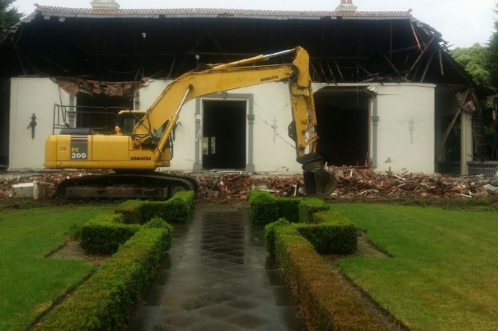 Residents furious as developer begins demolition of mansion