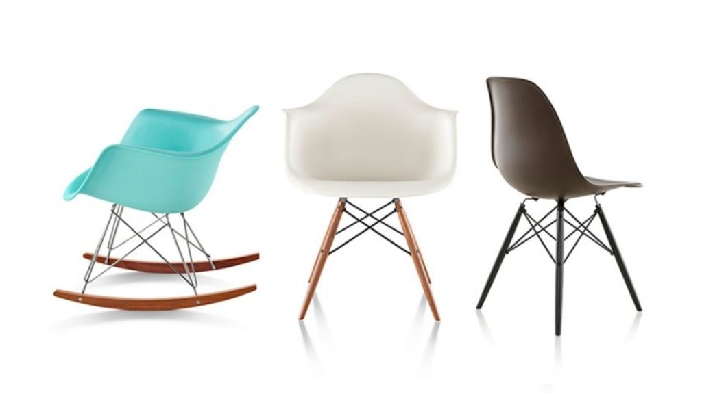 Eames original moulded plastic chairs. Photo: Herman Miller