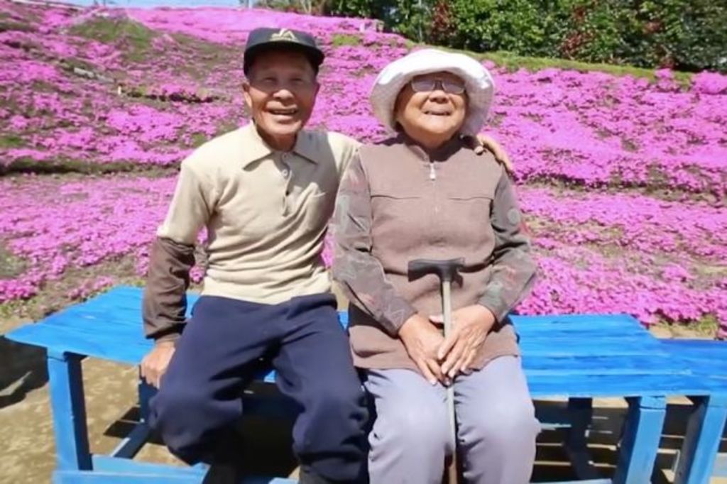 Husband plants thousands of flowers to make his wife happy