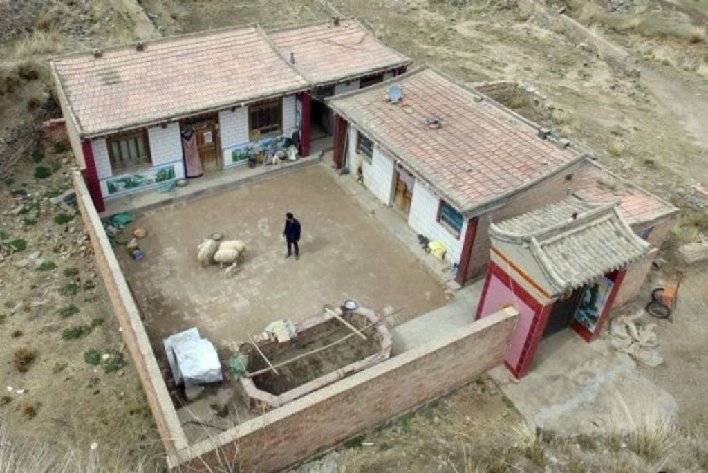 Man lives alone in abandoned village