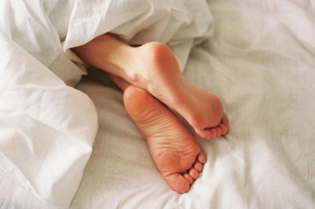 Get your outside clothes off my bed