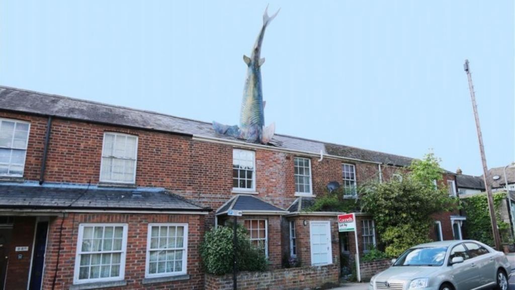 Rent this famous home with a shark sticking out of it