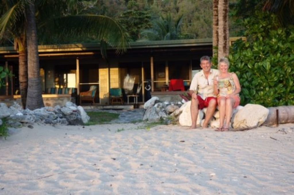 This couple owns the only home on a secluded island