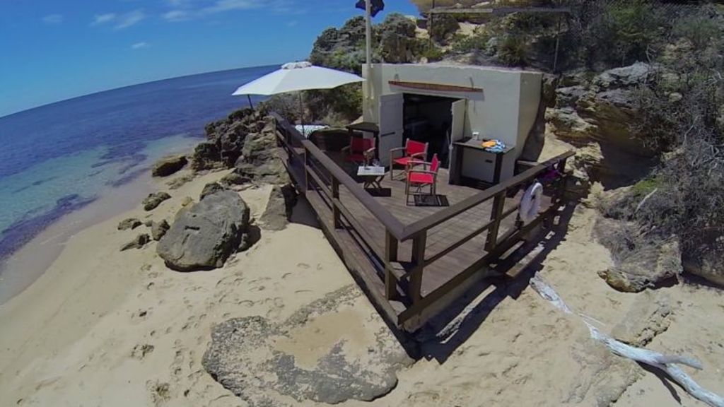 Two rare Portsea bathing boxes for sale on Shelley Beach