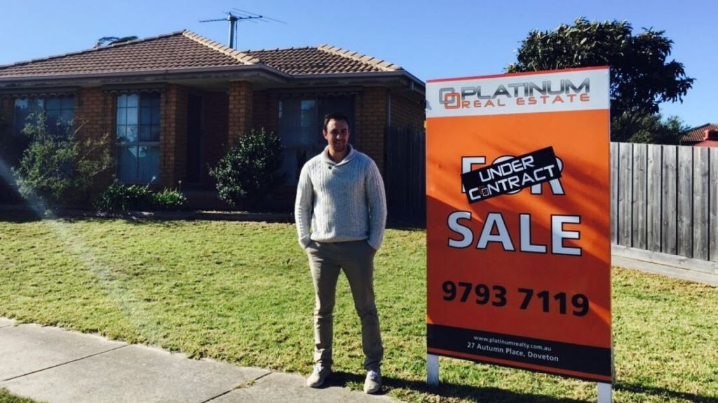 Standing proud: Daniel Walsh outside his Carrum Downs investment property. Photo: Supplied