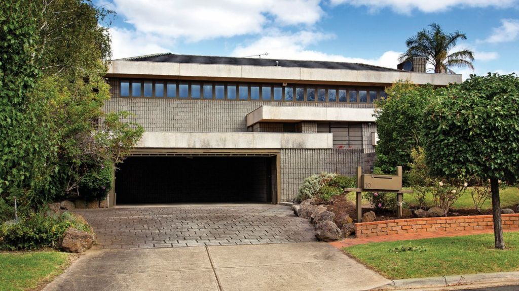 This Highgate Hill house is a fascinating concrete block '70s original in a top shelf Toorak position. Photo: Marshall White