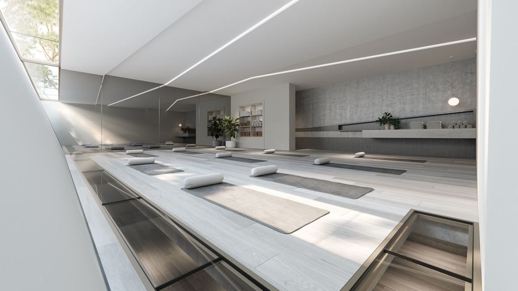 Artist's impression of the yoga studio in Eden SQ. Photo: Marshall White Projects