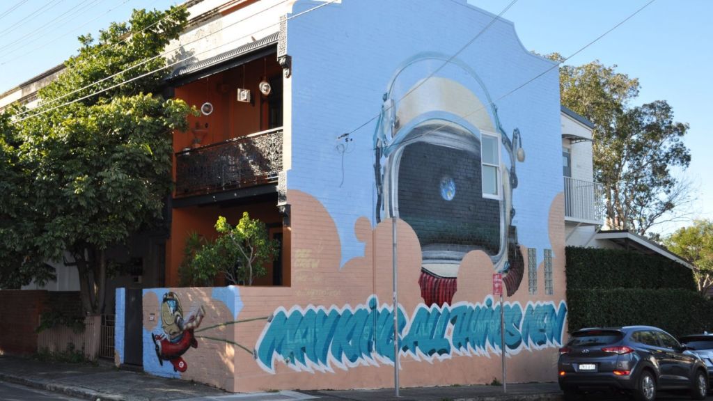 Sid Tapia's astronaut mural.
