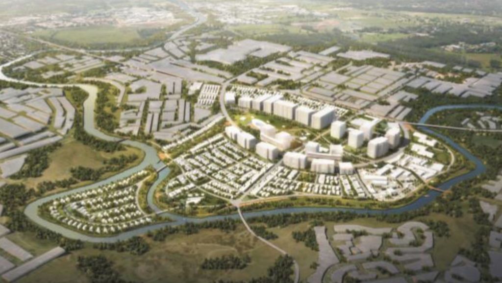 A proposal by Chinese developer Zhongren for the Maribyrnong Defence site would include up to 6000 homes. Photo: Li Mike