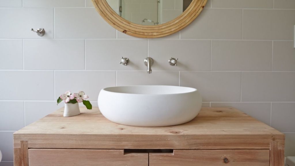 How do you fancy-up the bathroom without renovating? Photo: Studio Gorman