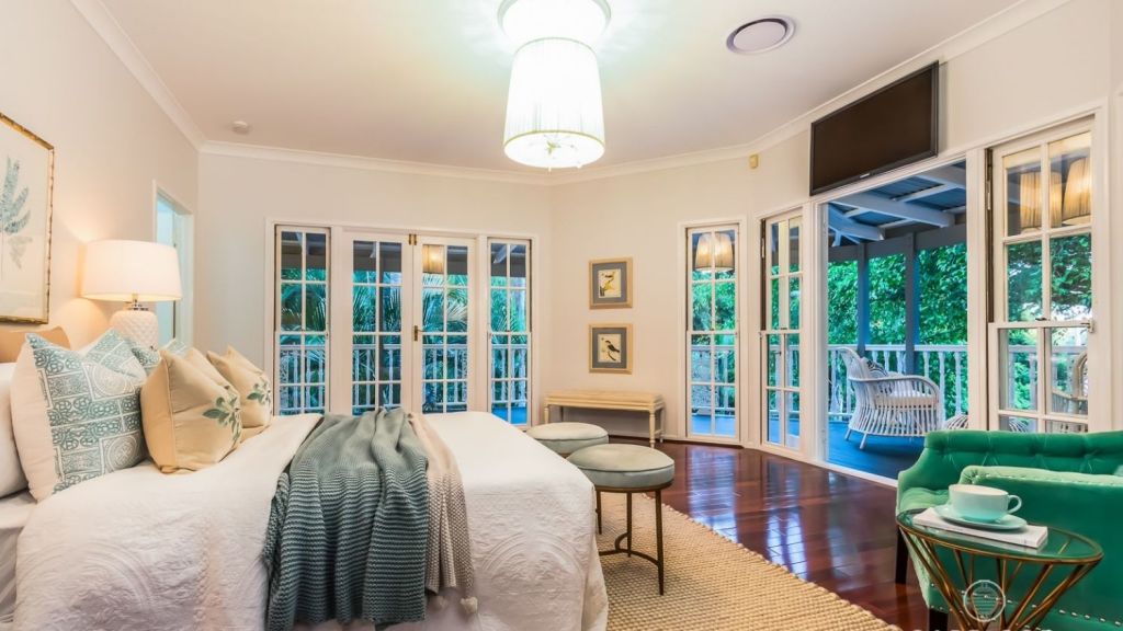 The outlook from the bedrooms is leafy yet light-filled. Photo: Supplied