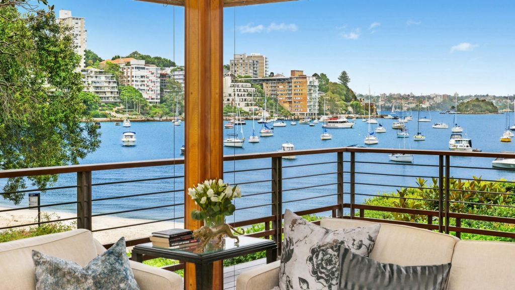 The semi is set behind its beachfront neighbour, which sold for $13.3 million last year.