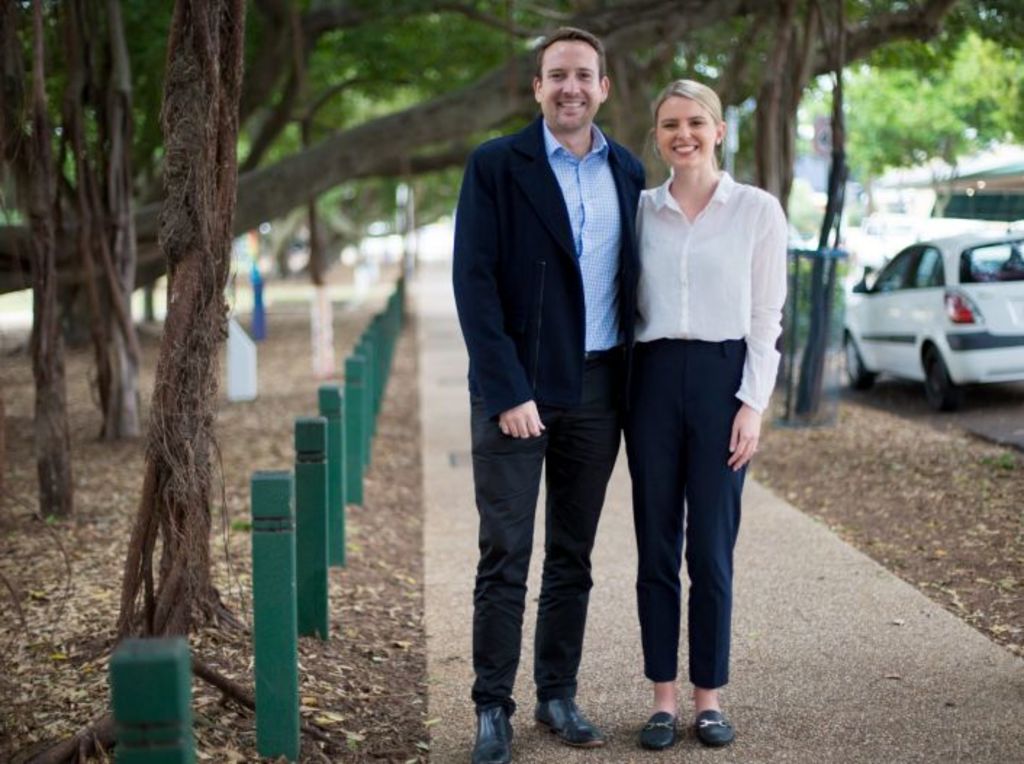 Richie and Amy are finding they are looking further and further from their original suburb of choice, Carina, as prices keep rising in Brisbane's east. Photo: Tammy Law