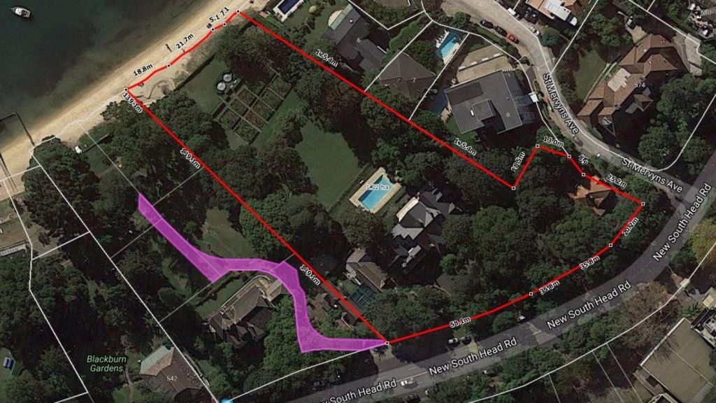 The 1.12 hectare estate is 60 per cent larger than the Elaine estate next door.